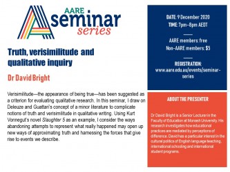 AARE Seminar Flyer 9 December Bright